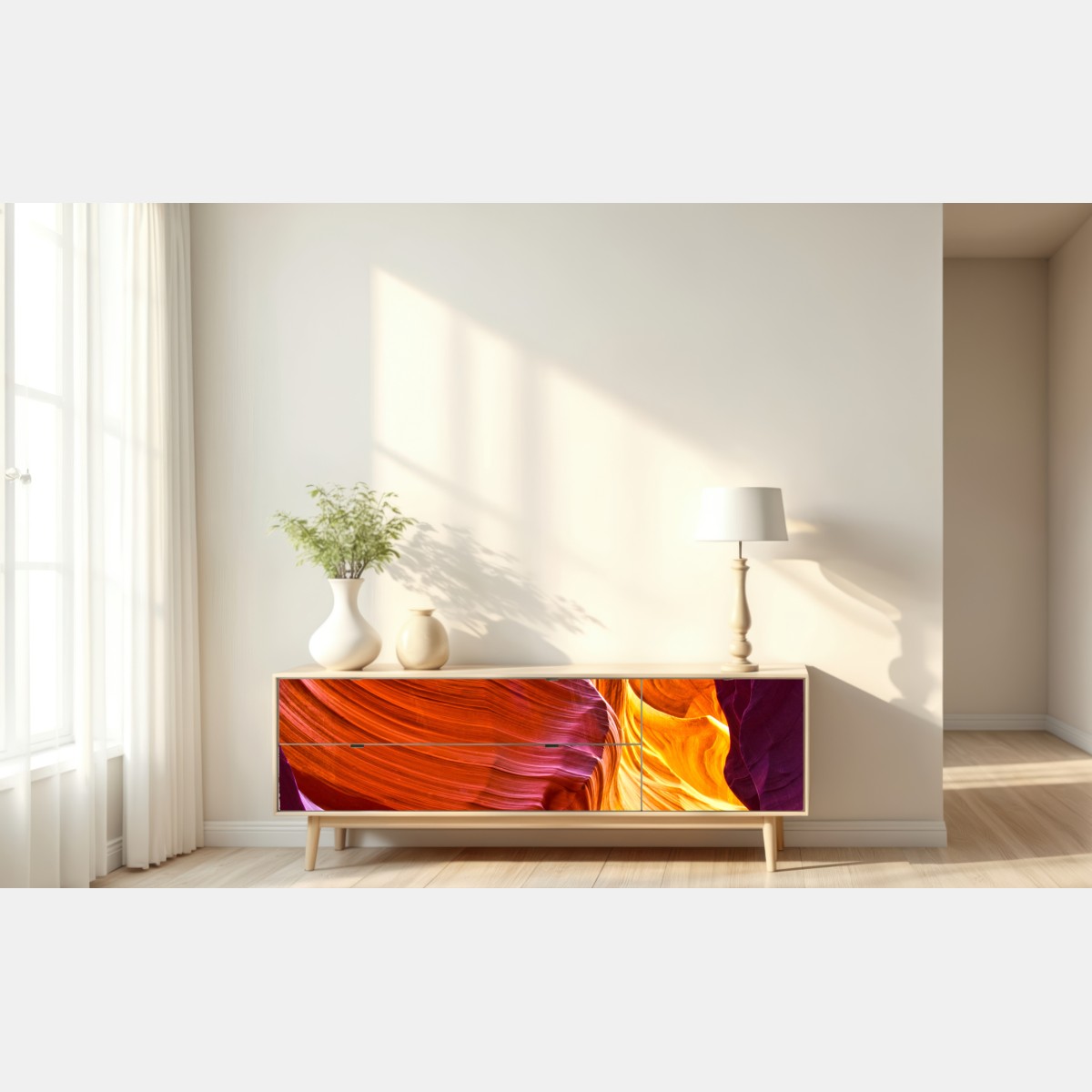 Naklejka repozycjonowalna słoneczny kanion piaskowcowy – Wallissimo® Naklejka repozycjonowalna słoneczny kanion piaskowcowy – Wallissimo®