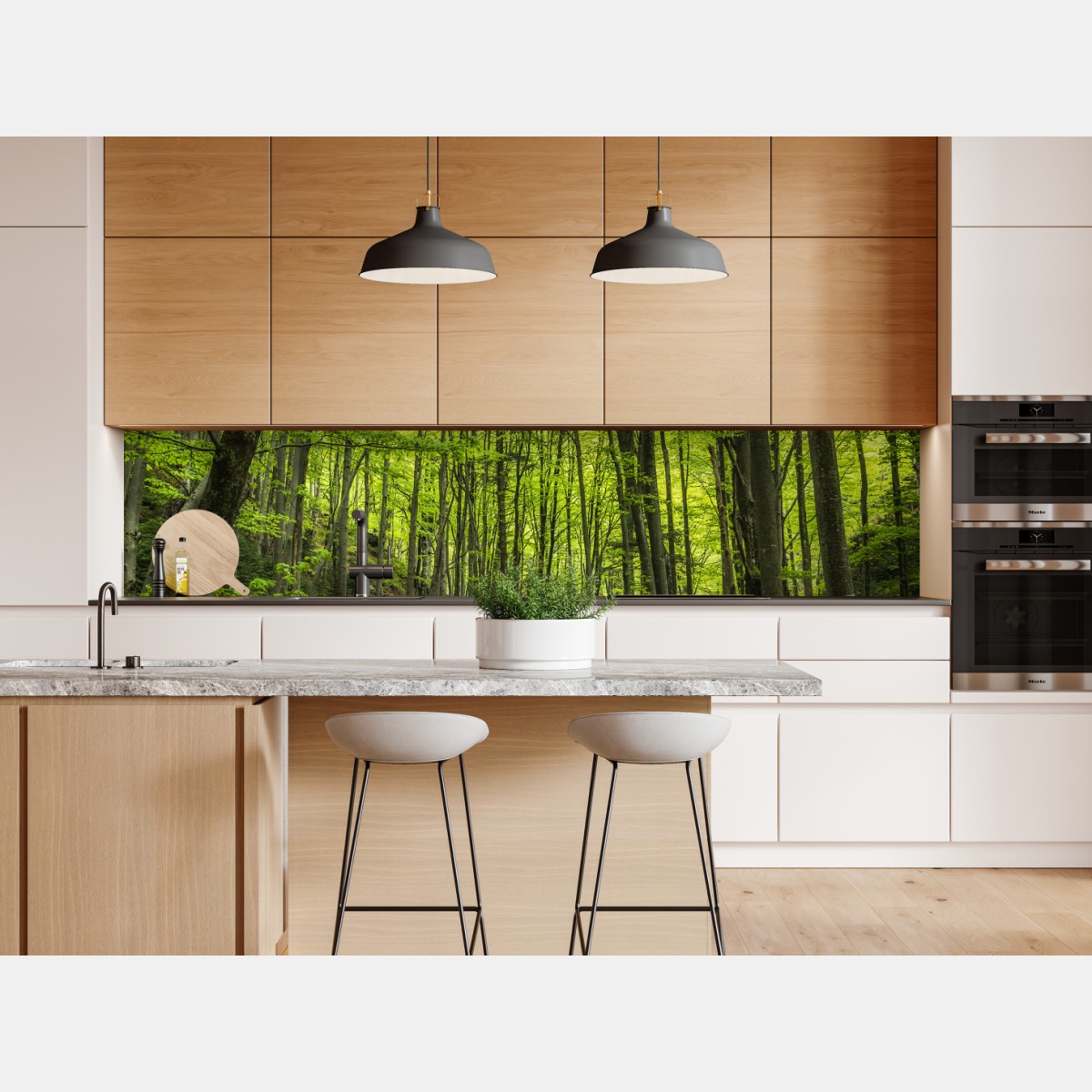 Naklejka repozycjonowalna spokojny leśny strumień – Wallissimo® Naklejka repozycjonowalna spokojny leśny strumień – Wallissimo®