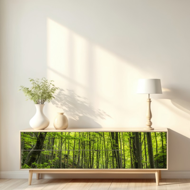 Naklejka repozycjonowalna spokojny leśny strumień – Wallissimo® Naklejka repozycjonowalna spokojny leśny strumień – Wallissimo®