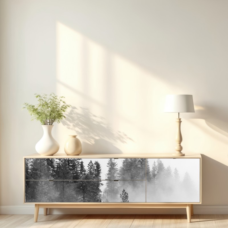 Naklejka repozycjonowalna mglisty las Giant Forest, Sequoia National Park – Wallissimo® Naklejka repozycjonowalna mglisty las Giant Forest, Sequoia National Park – Wallissimo®