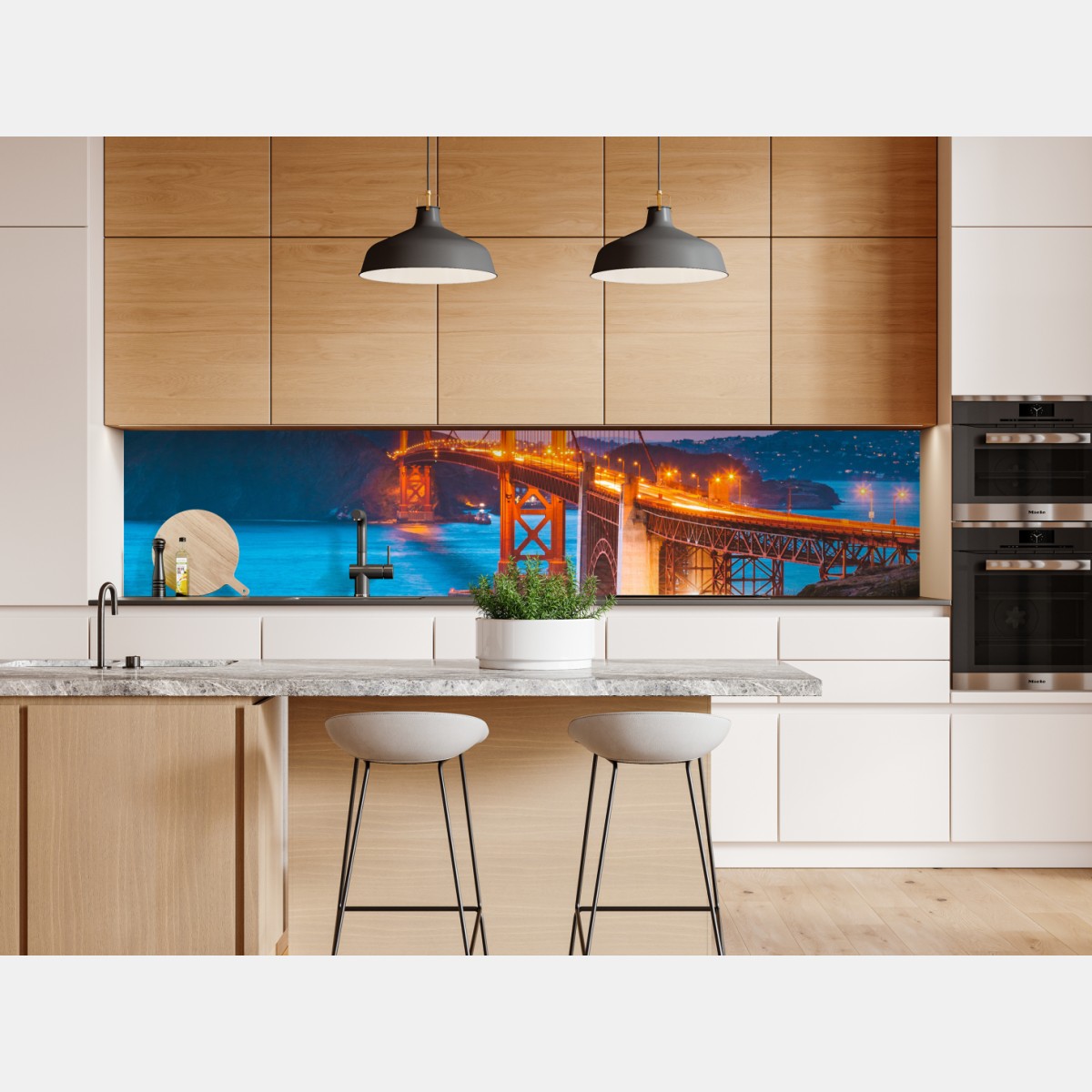 Naklejka repozycjonowalna most Golden Gate o zmierzchu, San Francisco – Wallissimo® Naklejka repozycjonowalna most Golden Gate o zmierzchu, San Francisco – Wallissimo®