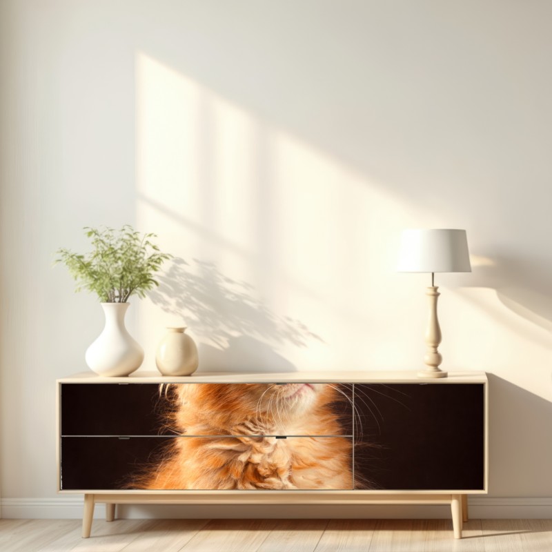 Naklejka repozycjonowalna uroczy rudy kociak w portrecie – Wallissimo® Naklejka repozycjonowalna uroczy rudy kociak w portrecie – Wallissimo®