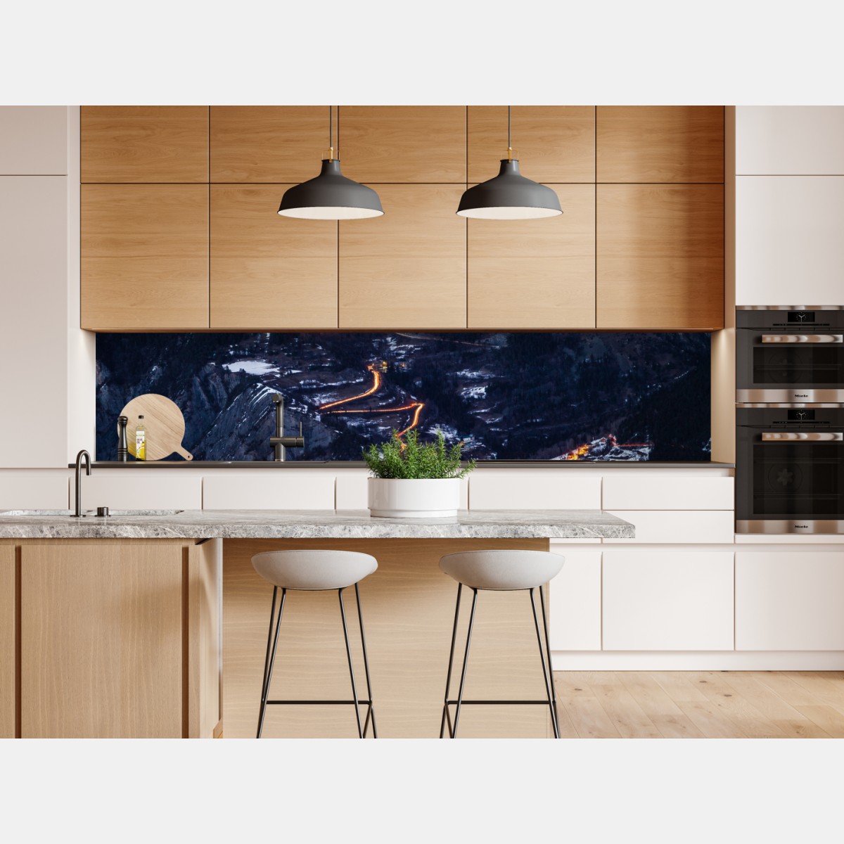 Naklejka repozycjonowalna Alpe d'Huez nocna wspinaczka po krętej drodze – Wallissimo® Naklejka repozycjonowalna Alpe d'Huez nocna wspinaczka po krętej drodze – Wallissimo®