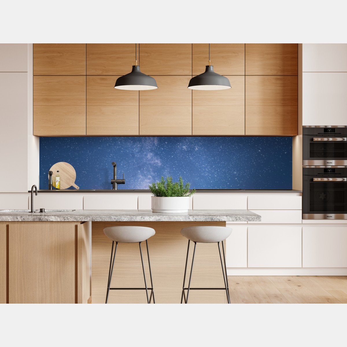 Naklejka repozycjonowalna droga do mlecznej drogi o wschodzie słońca – Wallissimo® Naklejka repozycjonowalna droga do mlecznej drogi o wschodzie słońca – Wallissimo®