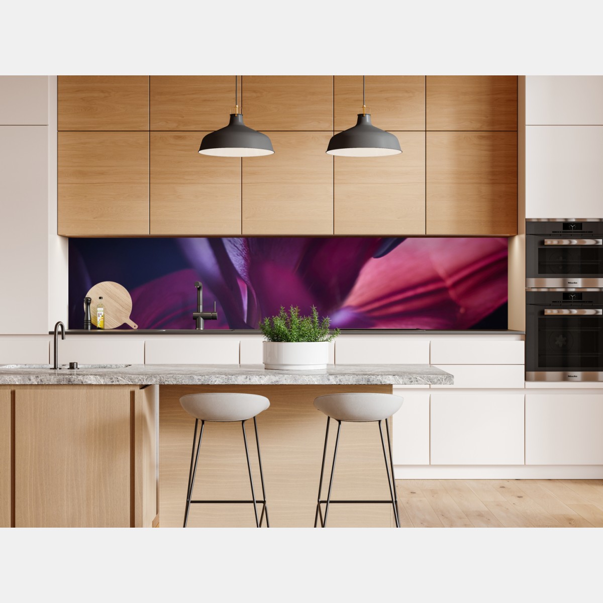 Naklejka repozycjonowalna czerwona lilia w półmroku – Wallissimo® Naklejka repozycjonowalna czerwona lilia w półmroku – Wallissimo®