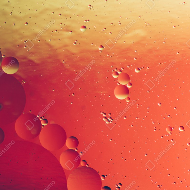 Naklejka repozycjonowalna ciepła pomarańczowa abstrakcja z bąbelkami – Wallissimo® Naklejka repozycjonowalna ciepła pomarańczowa abstrakcja z bąbelkami – Wallissimo®