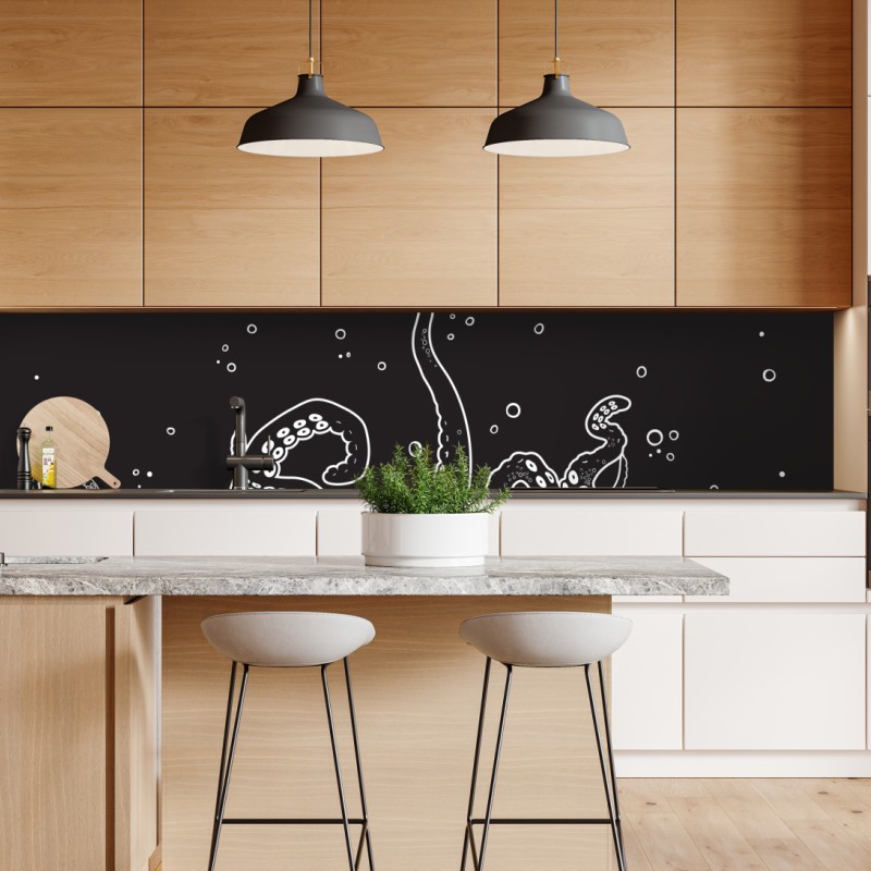 Naklejka repozycjonowalna żurawie i kwiaty persymony – Wallissimo®