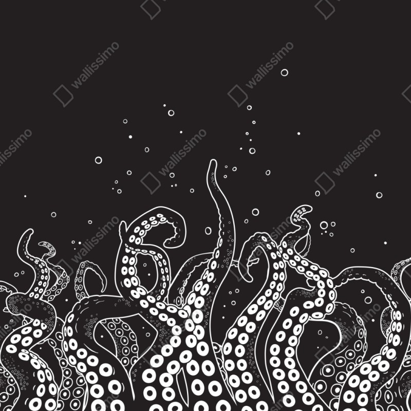 Naklejka repozycjonowalna wzór macek ośmiornicy – Wallissimo® Naklejka repozycjonowalna wzór macek ośmiornicy – Wallissimo®