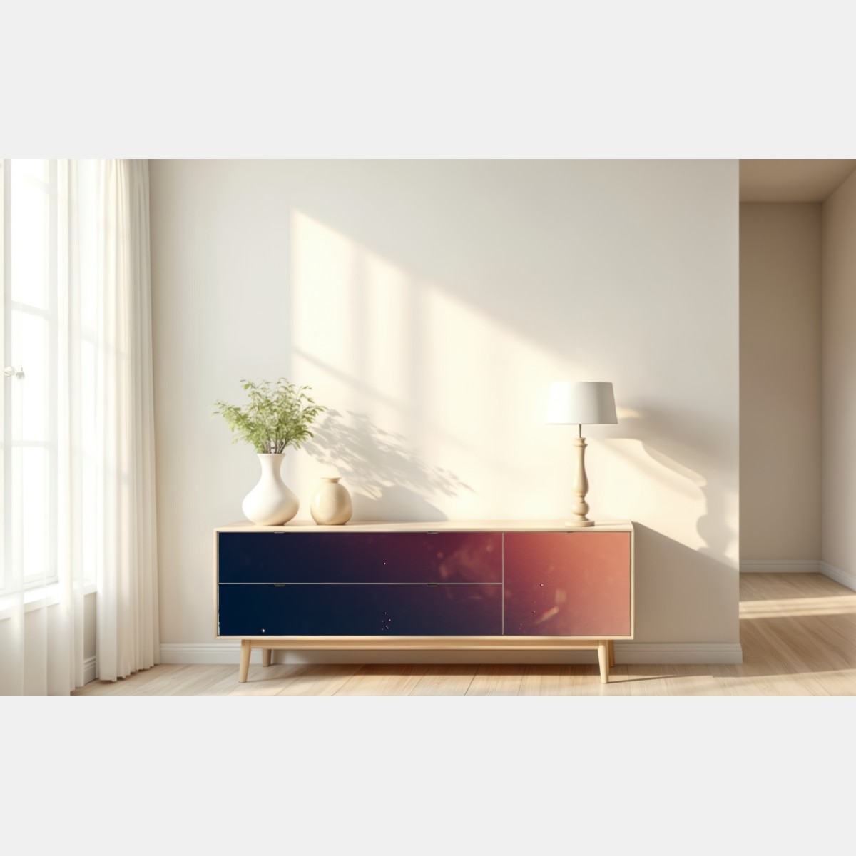 Naklejka repozycjonowalna unoszące się pęcherzyki oleju na głębokim gradiencie – Wallissimo® Naklejka repozycjonowalna unoszące się pęcherzyki oleju na głębokim gradiencie – Wallissimo®