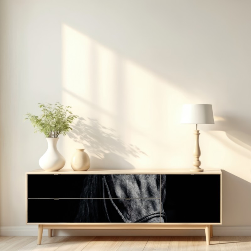 Naklejka repozycjonowalna majestatyczny portret konia – Wallissimo® Naklejka repozycjonowalna majestatyczny portret konia – Wallissimo®