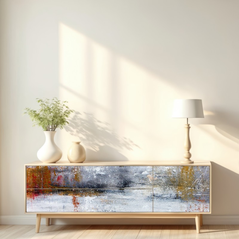 Naklejka repozycjonowalna spokojny abstrakcyjny krajobraz w delikatnych tonach – Wallissimo® Naklejka repozycjonowalna spokojny abstrakcyjny krajobraz w delikatnych tonach – Wallissimo®