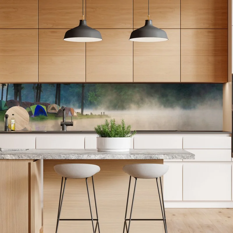 Naklejka repozycjonowalna złote liście w stylu line art – Wallissimo®