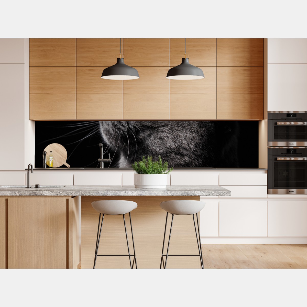 Naklejka repozycjonowalna elegancki portret szarego kota – Wallissimo® Naklejka repozycjonowalna elegancki portret szarego kota – Wallissimo®