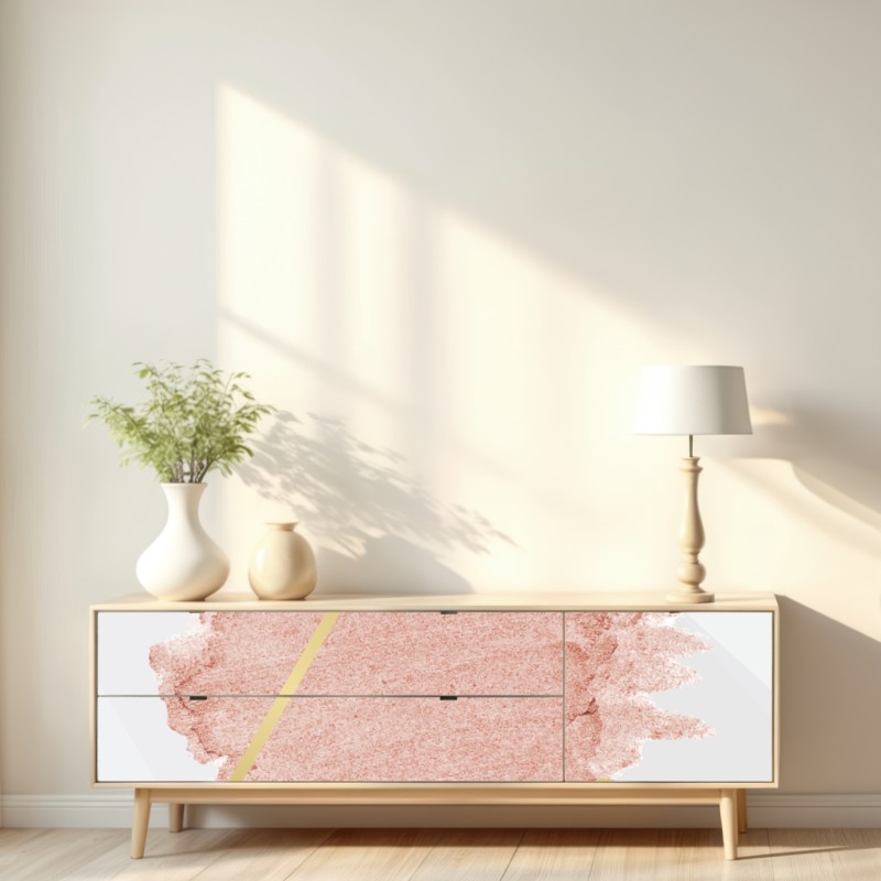 Naklejka repozycjonowalna pastelowy różowy trójkąt abstrakcyjny – Wallissimo® Naklejka repozycjonowalna pastelowy różowy trójkąt abstrakcyjny – Wallissimo®