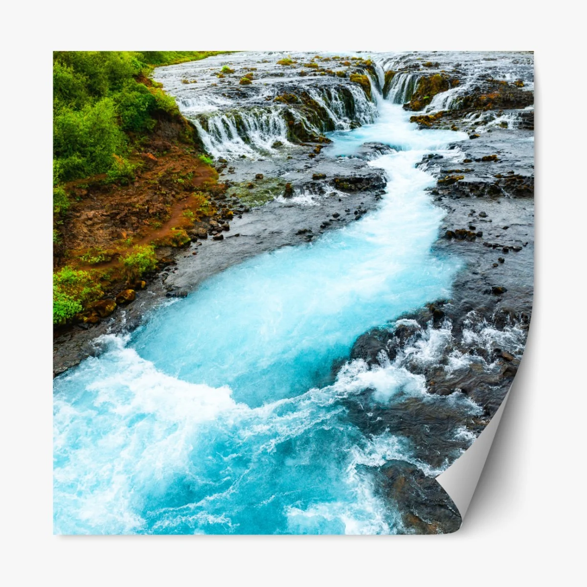 Naklejka repozycjonowalna wodospad Bruarfoss, Islandia – Wallissimo® Naklejka repozycjonowalna wodospad Bruarfoss, Islandia – Wallissimo®