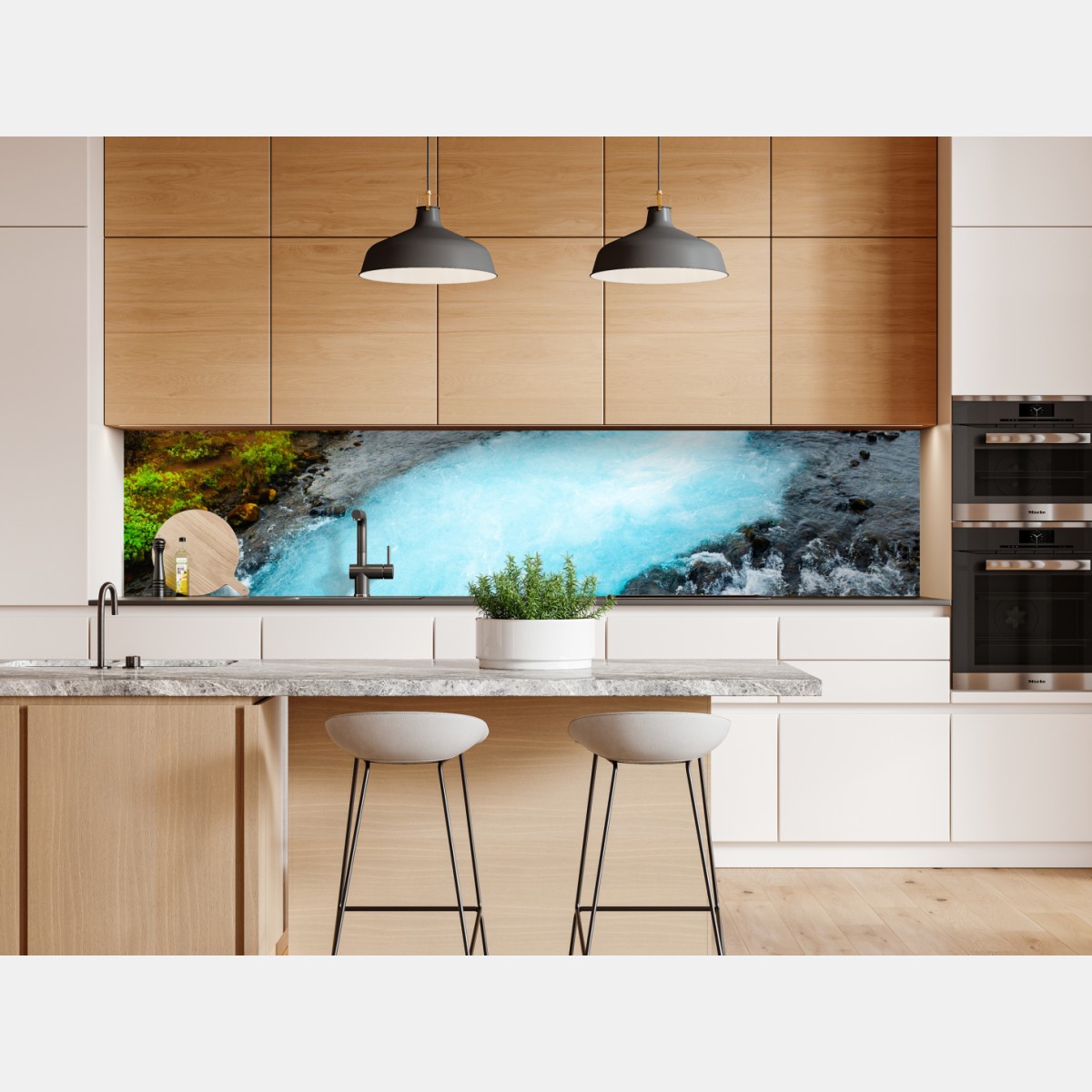 Naklejka repozycjonowalna wodospad Bruarfoss, Islandia – Wallissimo® Naklejka repozycjonowalna wodospad Bruarfoss, Islandia – Wallissimo®