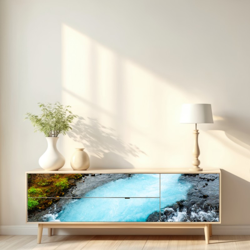 Naklejka repozycjonowalna wodospad Bruarfoss, Islandia – Wallissimo® Naklejka repozycjonowalna wodospad Bruarfoss, Islandia – Wallissimo®