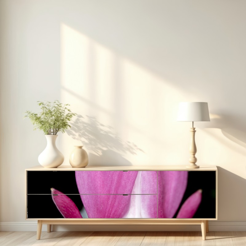 Naklejka repozycjonowalna delikatne różowe serduszko zbliżenie kwiatowe – Wallissimo® Naklejka repozycjonowalna delikatne różowe serduszko zbliżenie kwiatowe – Wallissimo®