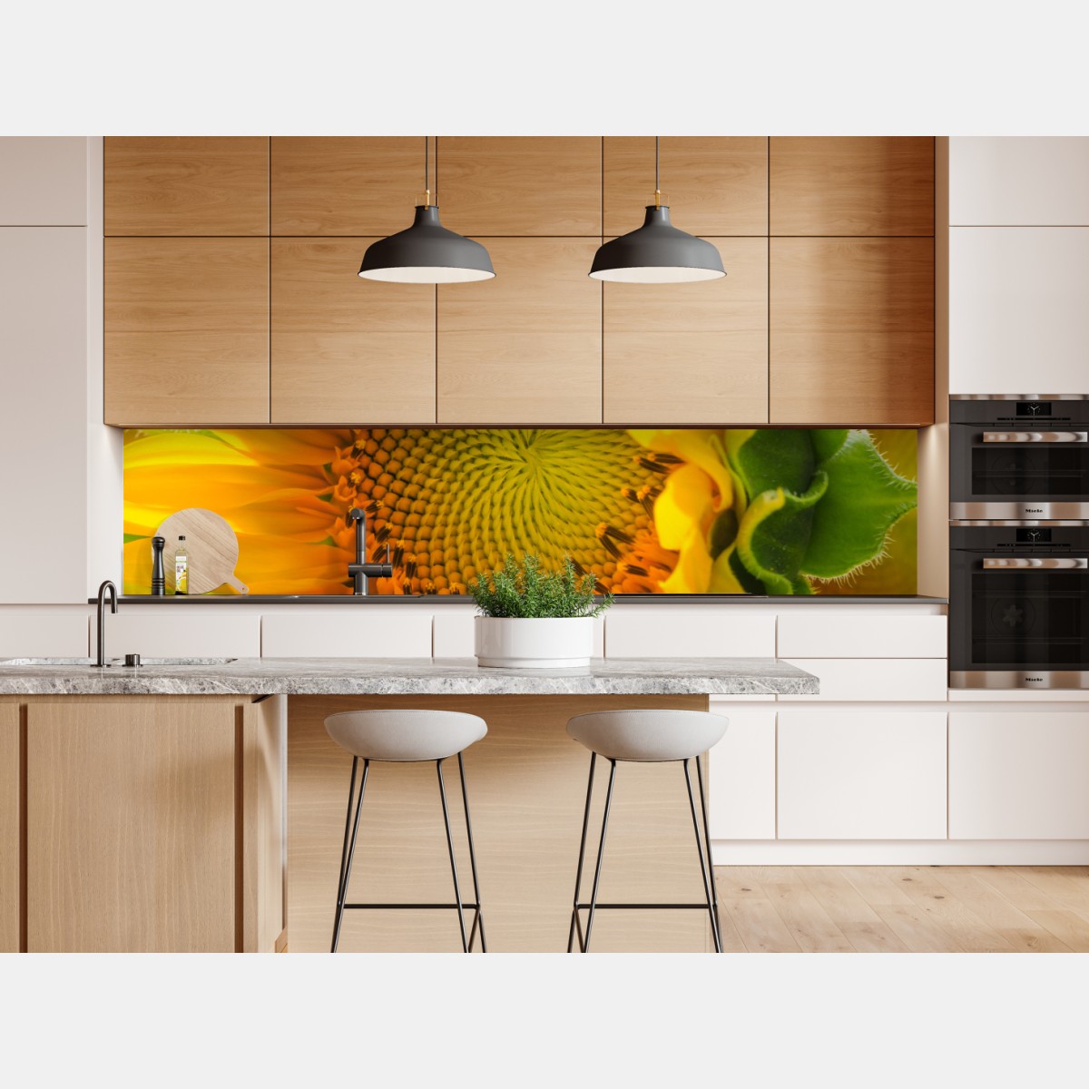 Naklejka repozycjonowalna zbliżenie słonecznika – Wallissimo® Naklejka repozycjonowalna zbliżenie słonecznika – Wallissimo®