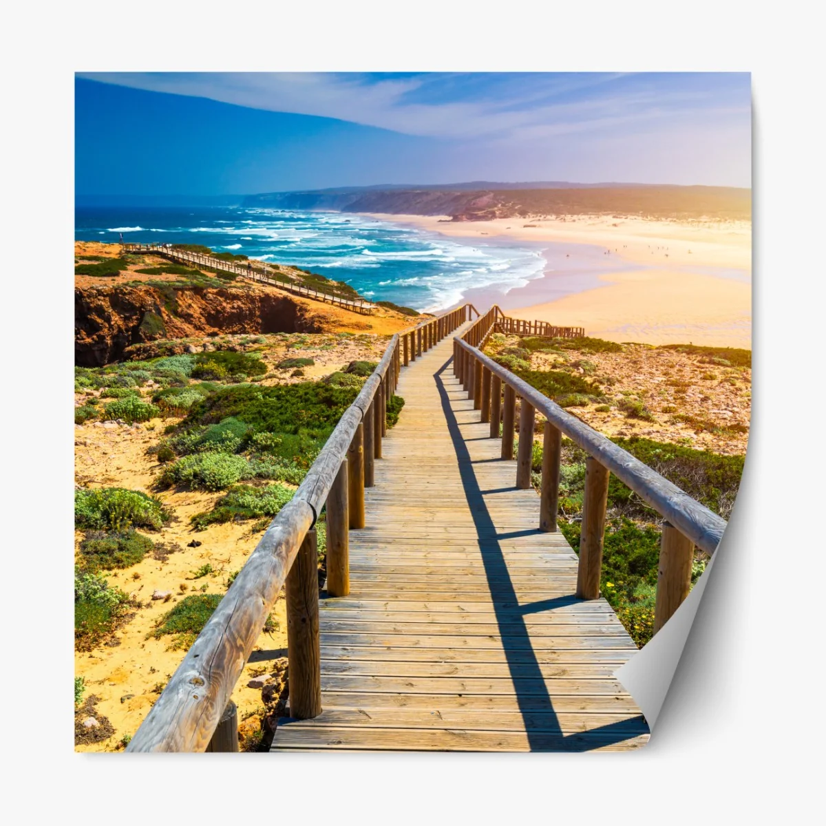 Naklejka repozycjonowalna deptak do Praia da Bordeira – Wallissimo® Naklejka repozycjonowalna deptak do Praia da Bordeira – Wallissimo®