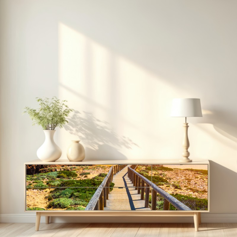 Naklejka repozycjonowalna deptak do Praia da Bordeira – Wallissimo® Naklejka repozycjonowalna deptak do Praia da Bordeira – Wallissimo®