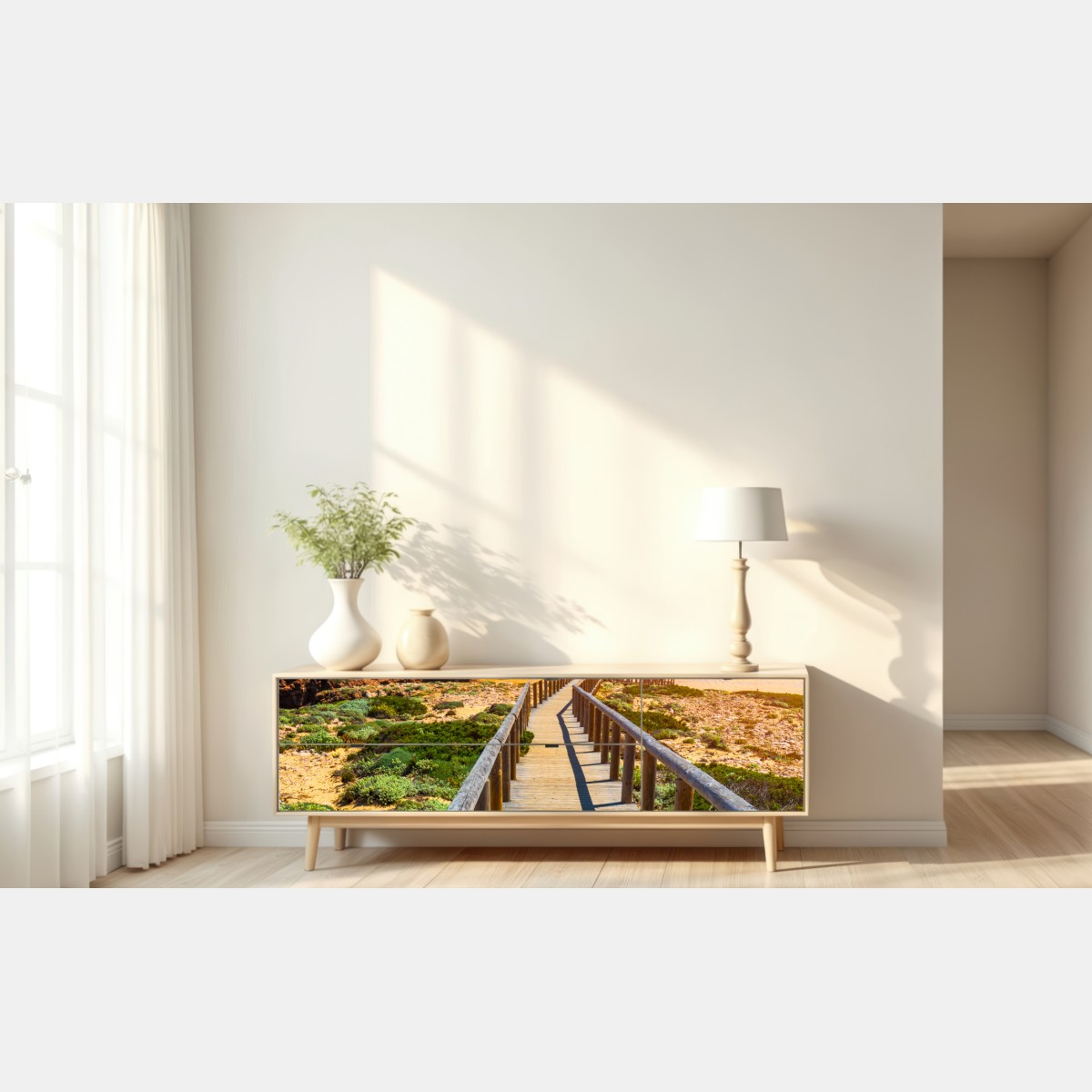 Naklejka repozycjonowalna deptak do Praia da Bordeira – Wallissimo® Naklejka repozycjonowalna deptak do Praia da Bordeira – Wallissimo®