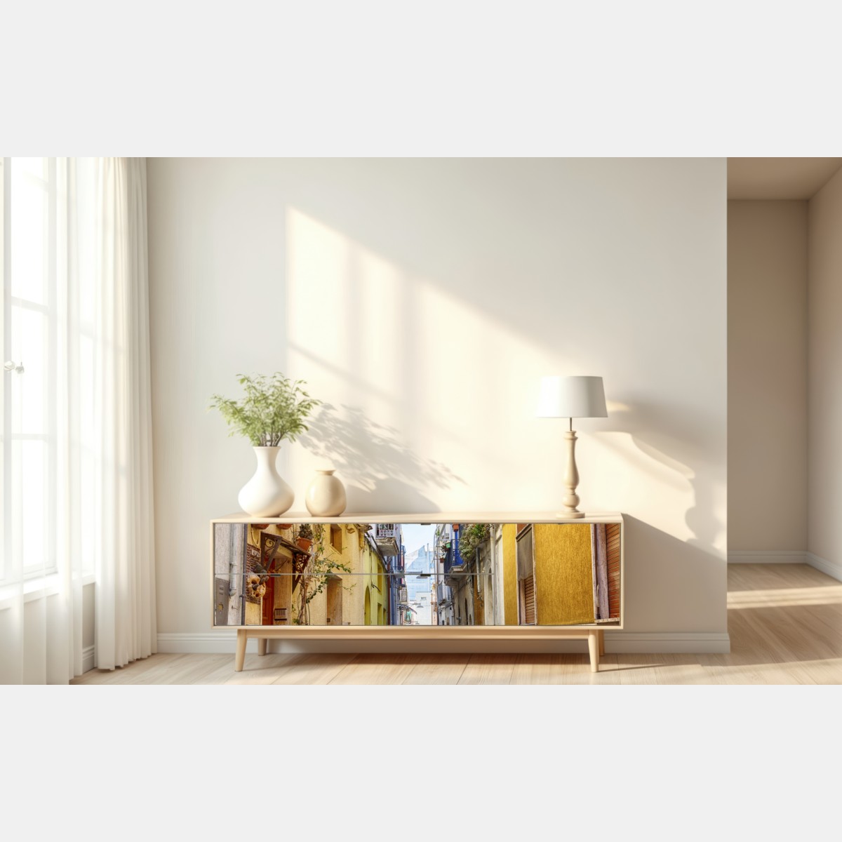 Naklejka repozycjonowalna słoneczna uliczka w Brindisi – Wallissimo® Naklejka repozycjonowalna słoneczna uliczka w Brindisi – Wallissimo®