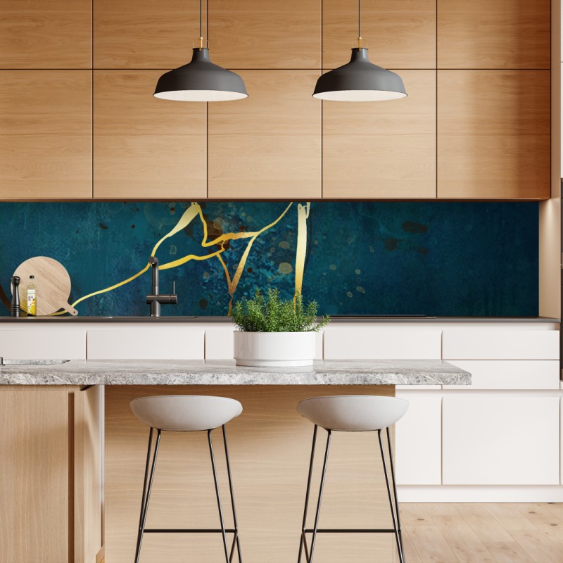 Naklejka repozycjonowalna żywy wzór hibiskusa w stylu retro – Wallissimo®