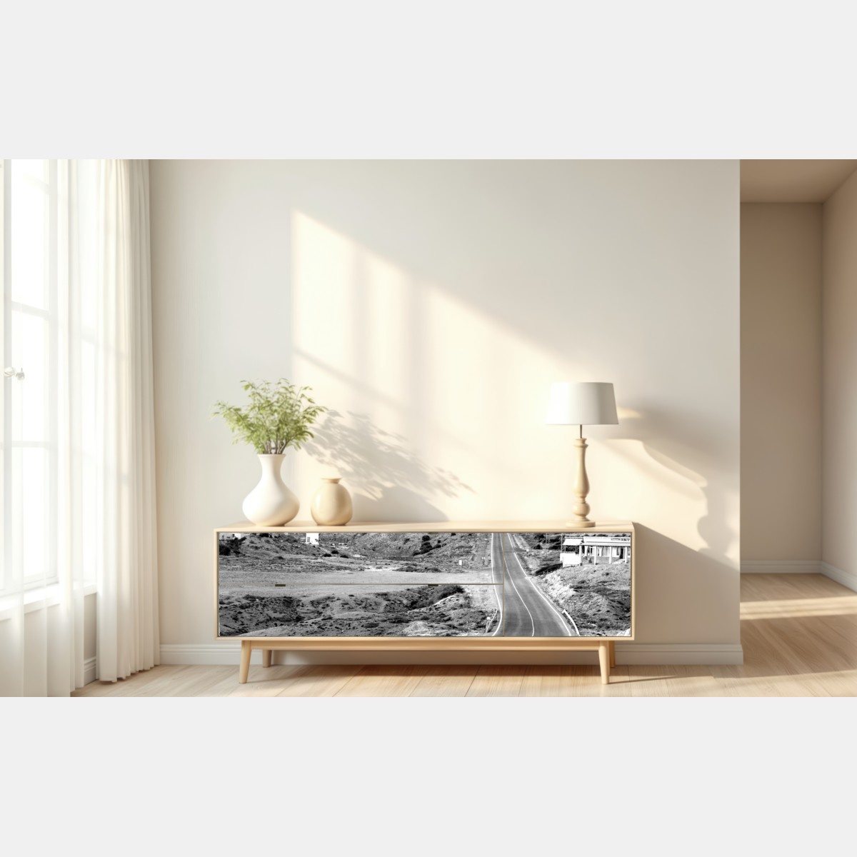 Naklejka repozycjonowalna kręta droga w górach – Wallissimo® Naklejka repozycjonowalna kręta droga w górach – Wallissimo®