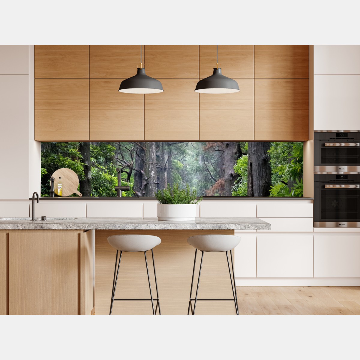 Naklejka repozycjonowalna mistyczna ścieżka leśna między starymi drzewami – Wallissimo® Naklejka repozycjonowalna mistyczna ścieżka leśna między starymi drzewami – Wallissimo®