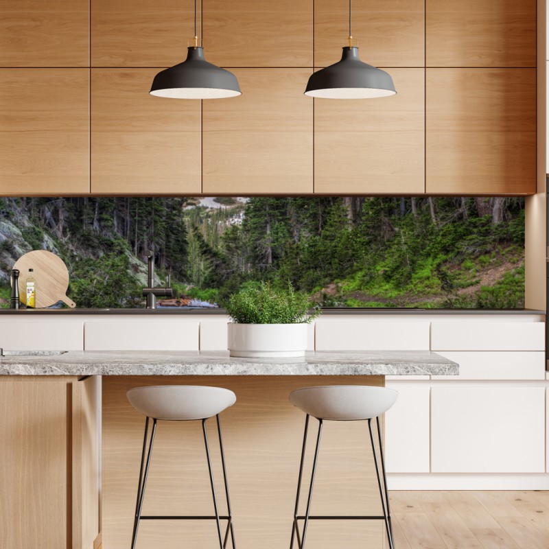 Naklejka repozycjonowalna mglisty poranek nad Lacu Rosu – Wallissimo®