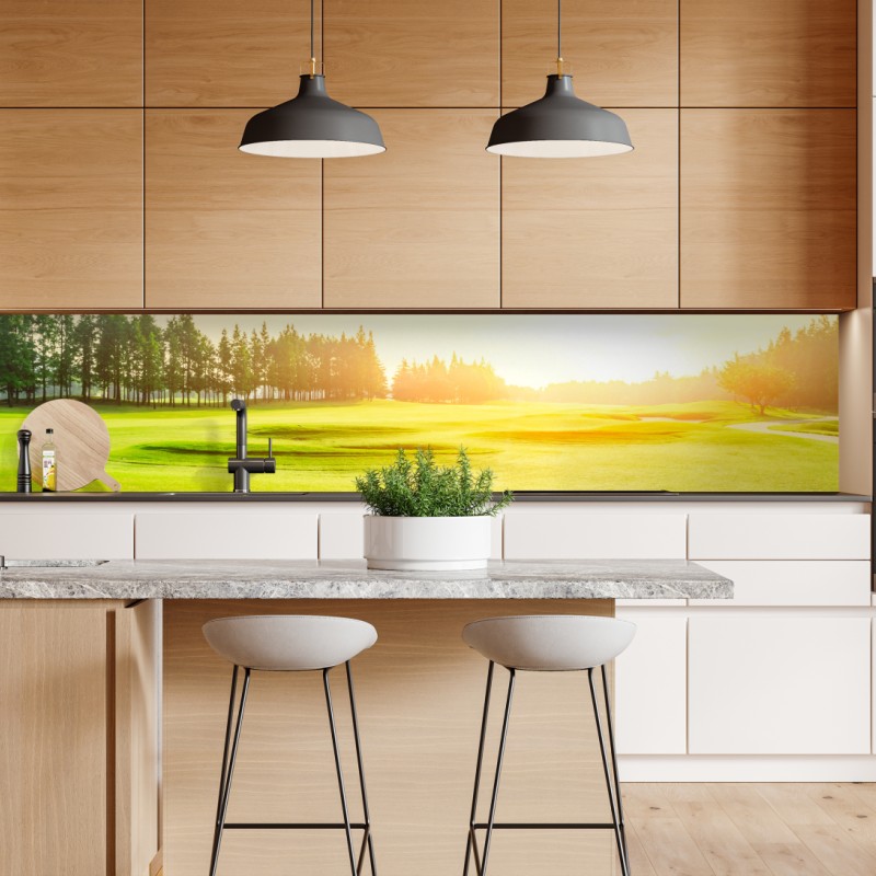 Naklejka repozycjonowalna ornamentalny złoty wzór chmur – Wallissimo®