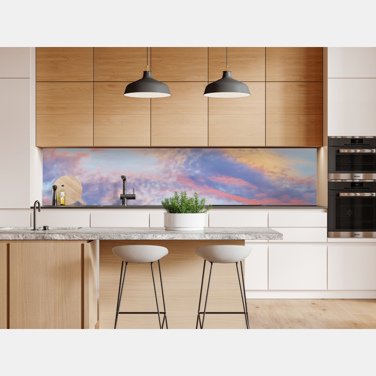 Naklejka repozycjonowalna spokojne pastelowe niebo o wschodzie słońca – Wallissimo® Naklejka repozycjonowalna spokojne pastelowe niebo o wschodzie słońca – Wallissimo®