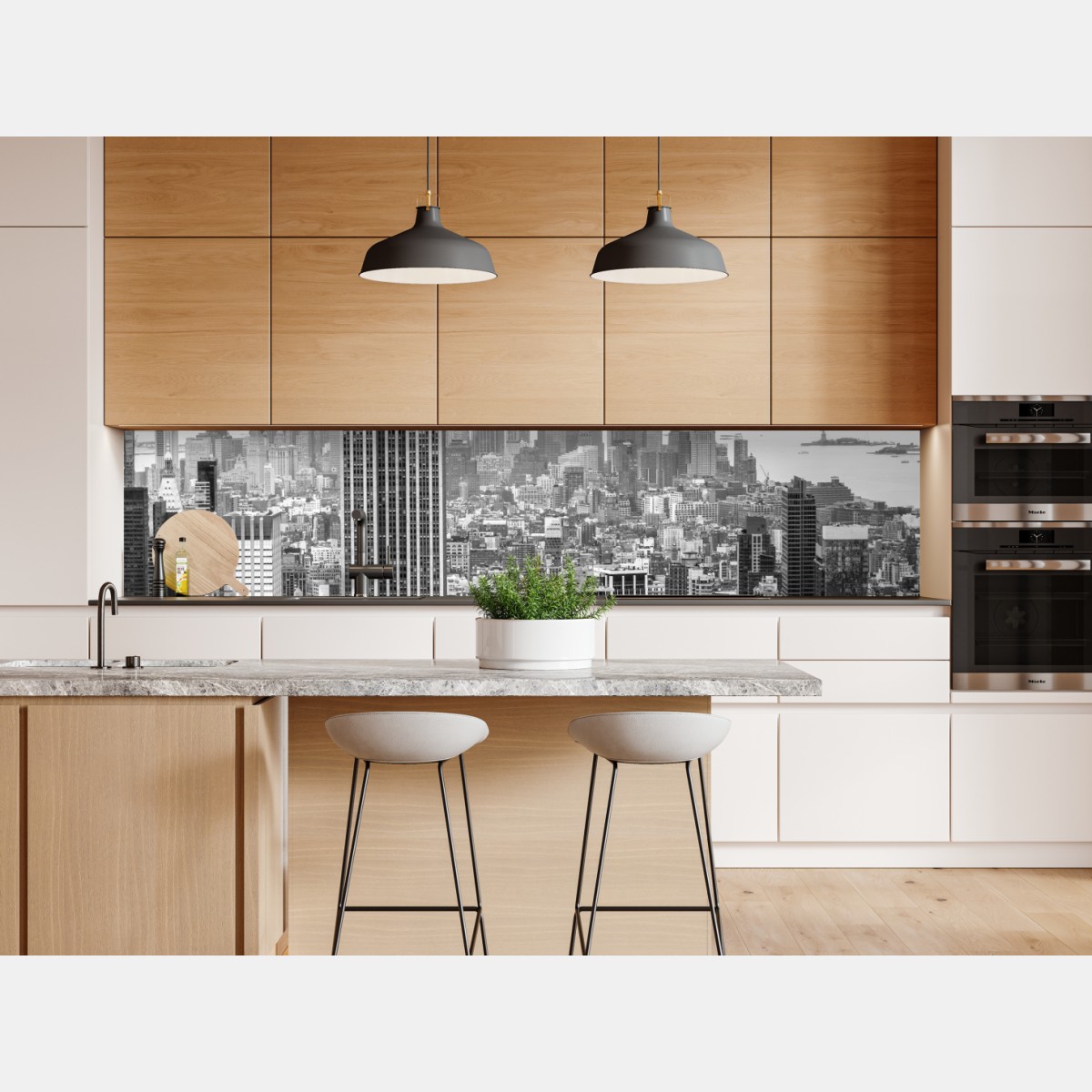 Naklejka repozycjonowalna ponadczasowa panorama Nowego Jorku z Empire State Building – Wallissimo® Naklejka repozycjonowalna ponadczasowa panorama Nowego Jorku z Empire State Building – Wallissimo®