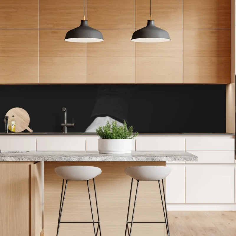 Naklejka repozycjonowalna monochromatyczny marmur atramentowy abstrakcja – Wallissimo®