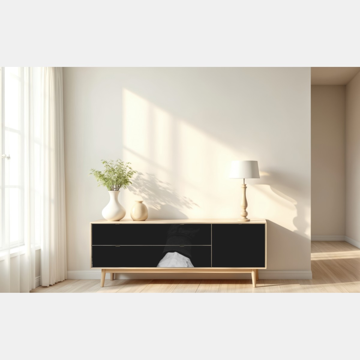 Naklejka repozycjonowalna monochromatyczne zbliżenie ręki przy pianinie – Wallissimo® Naklejka repozycjonowalna monochromatyczne zbliżenie ręki przy pianinie – Wallissimo®