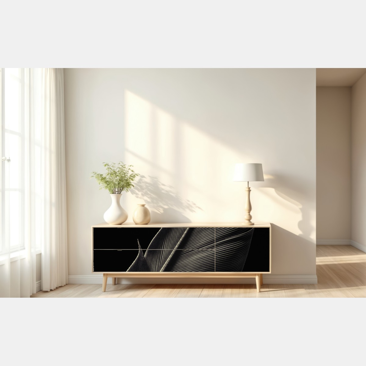 Naklejka repozycjonowalna delikatne pióro w makrofotografii – Wallissimo® Naklejka repozycjonowalna delikatne pióro w makrofotografii – Wallissimo®