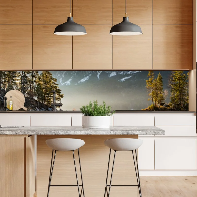 Naklejka repozycjonowalna perspektywa Mostu Brooklyńskiego w monochromie – Wallissimo®