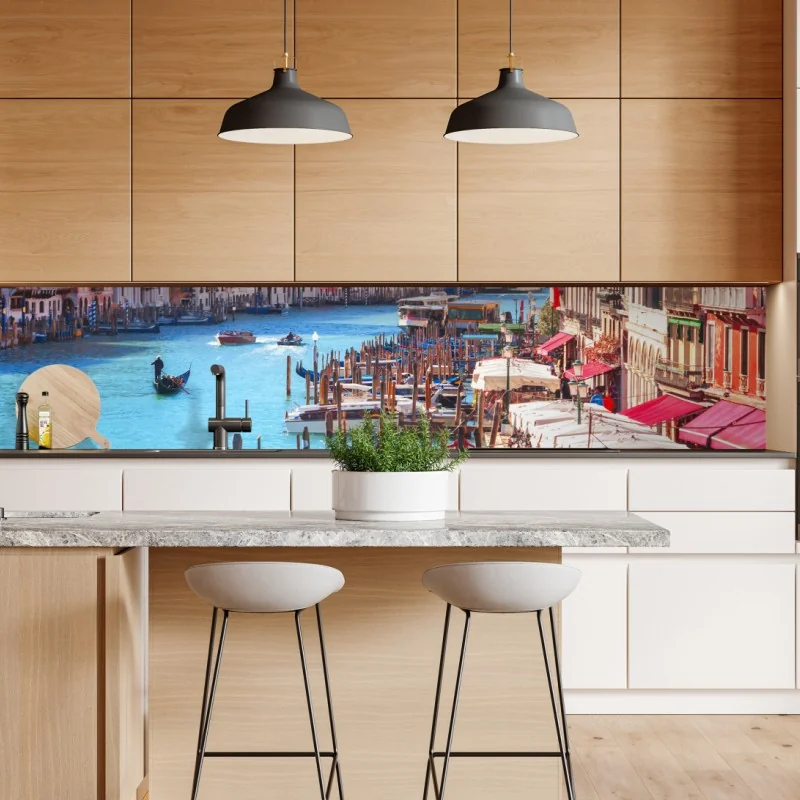 Naklejka repozycjonowalna elegancki wzór z żurawiami i lotosami – Wallissimo®