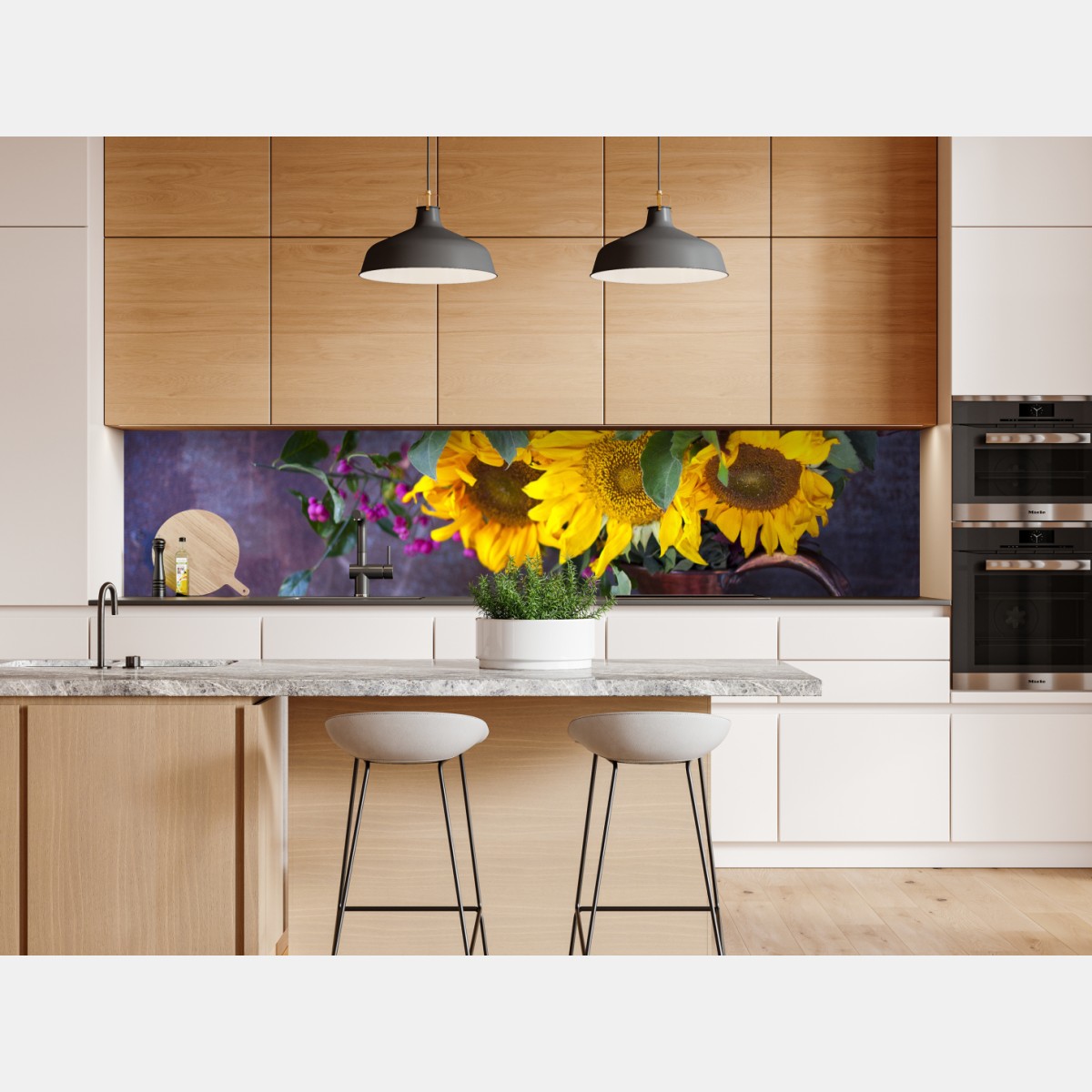 Naklejka repozycjonowalna słoneczniki i gruszki rustykalna martwa natura – Wallissimo® Naklejka repozycjonowalna słoneczniki i gruszki rustykalna martwa natura – Wallissimo®