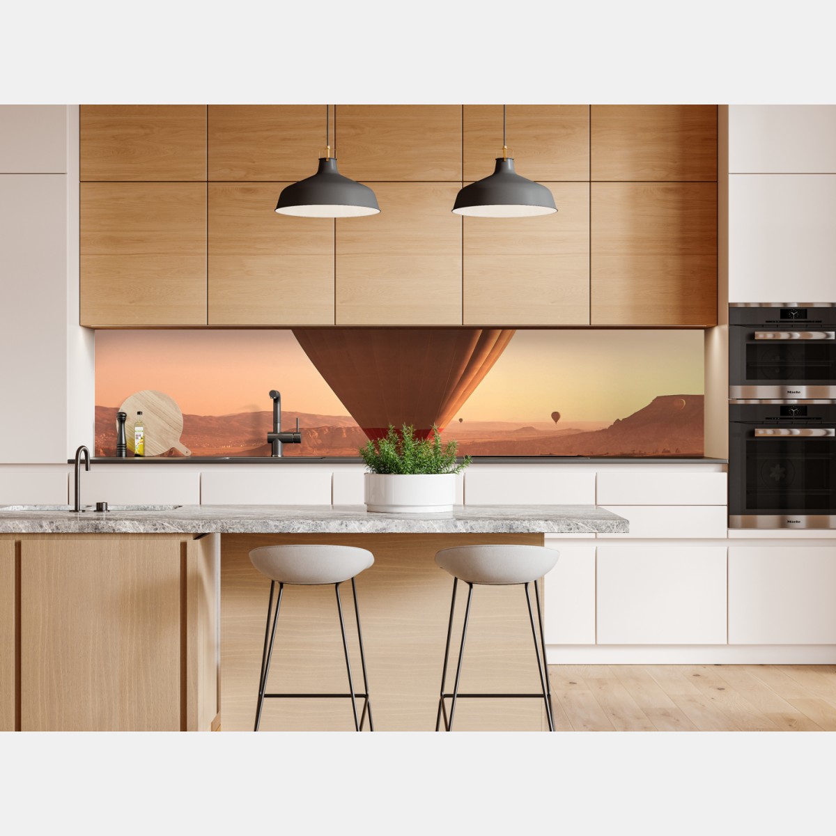 Naklejka repozycjonowalna balon nad Kapadocją o wschodzie słońca – Wallissimo® Naklejka repozycjonowalna balon nad Kapadocją o wschodzie słońca – Wallissimo®