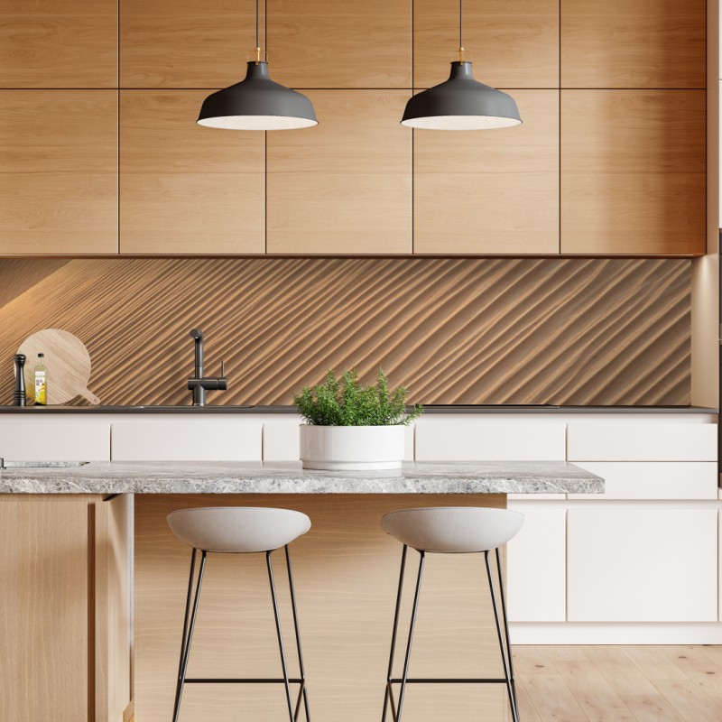 Naklejka repozycjonowalna zimowy las brzozowy ze złotym świtem – Wallissimo®