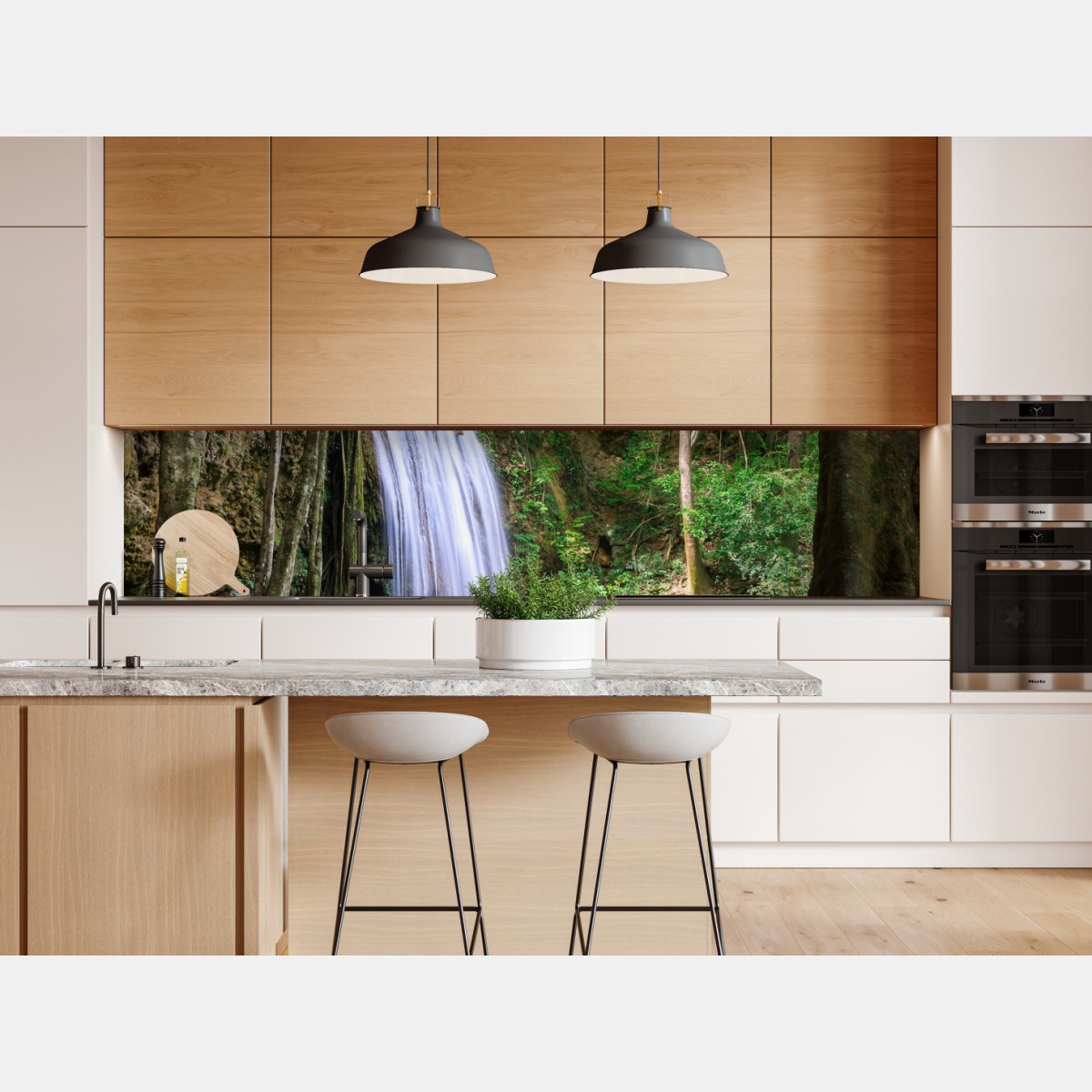 Naklejka repozycjonowalna spokojny wodospad w Parku Narodowym Erawan – Wallissimo® Naklejka repozycjonowalna spokojny wodospad w Parku Narodowym Erawan – Wallissimo®