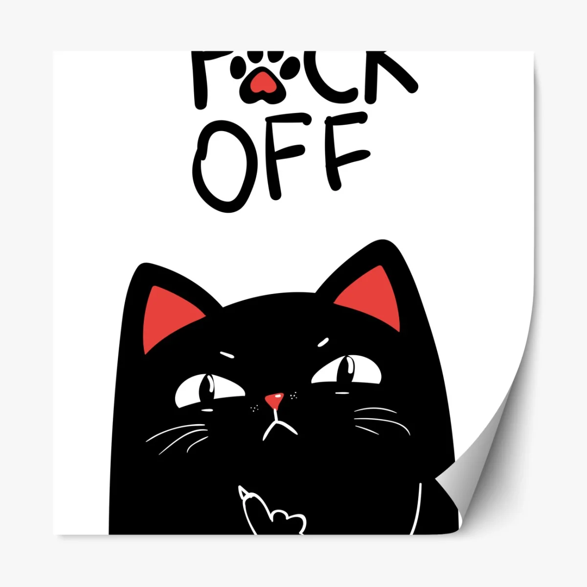 Naklejka repozycjonowalna zuchwały czarny kot z charakterem – Wallissimo® Naklejka repozycjonowalna zuchwały czarny kot z charakterem – Wallissimo®