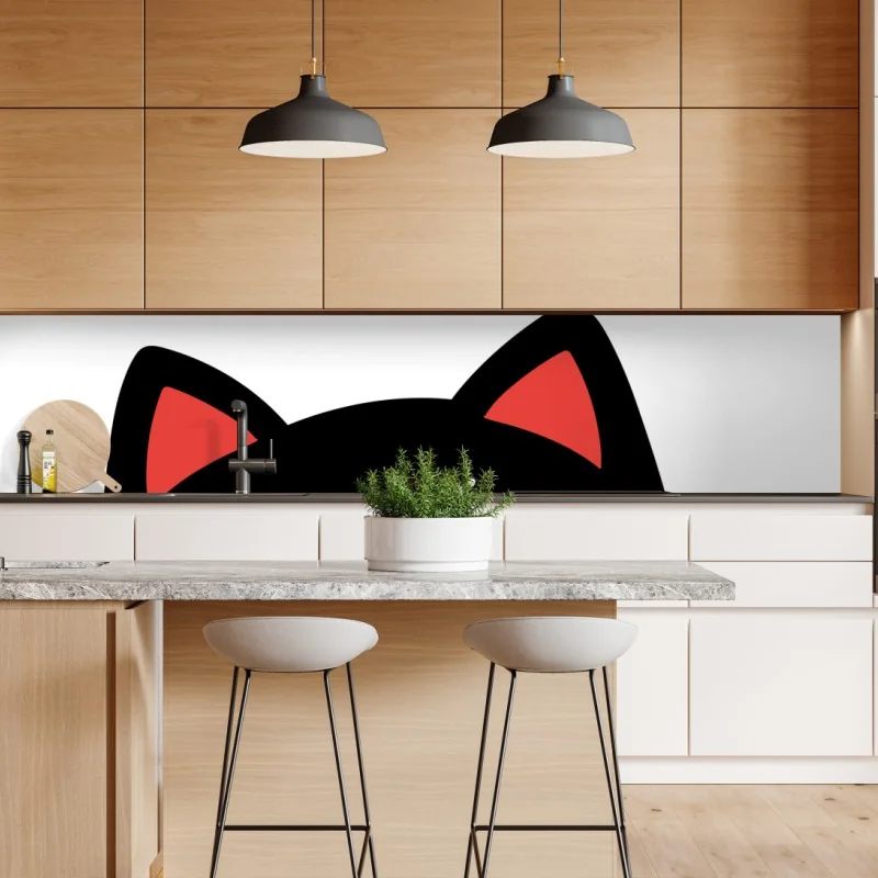 Naklejka repozycjonowalna turkusowe góry o złotych akcentach – Wallissimo®