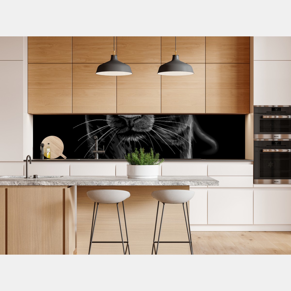 Naklejka repozycjonowalna krocząca czarna pantera ilustracja – Wallissimo® Naklejka repozycjonowalna krocząca czarna pantera ilustracja – Wallissimo®