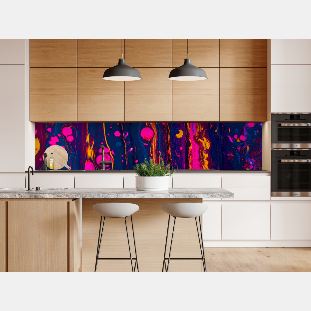 Naklejka repozycjonowalna neonowa marmurkowa grafika abstrakcyjna – Wallissimo® Naklejka repozycjonowalna neonowa marmurkowa grafika abstrakcyjna – Wallissimo®