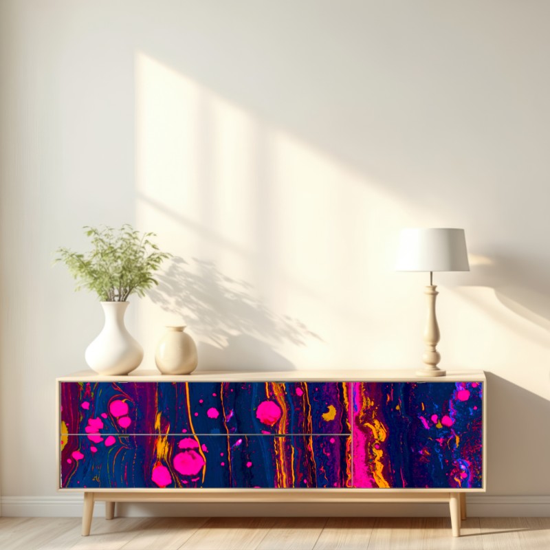 Naklejka repozycjonowalna neonowa marmurkowa grafika abstrakcyjna – Wallissimo® Naklejka repozycjonowalna neonowa marmurkowa grafika abstrakcyjna – Wallissimo®