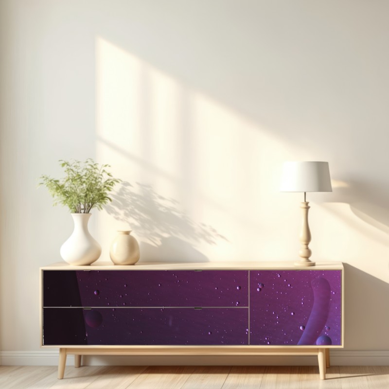 Naklejka repozycjonowalna fioletowe kosmiczne sfery abstrakcja – Wallissimo® Naklejka repozycjonowalna fioletowe kosmiczne sfery abstrakcja – Wallissimo®