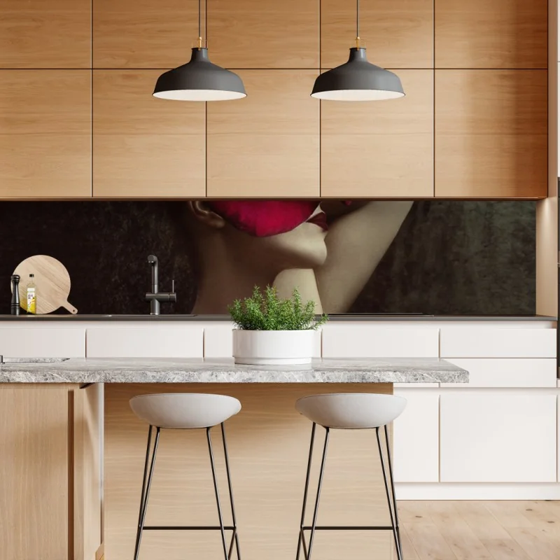 Naklejka repozycjonowalna spokojny botaniczny wzór lotosu – Wallissimo®